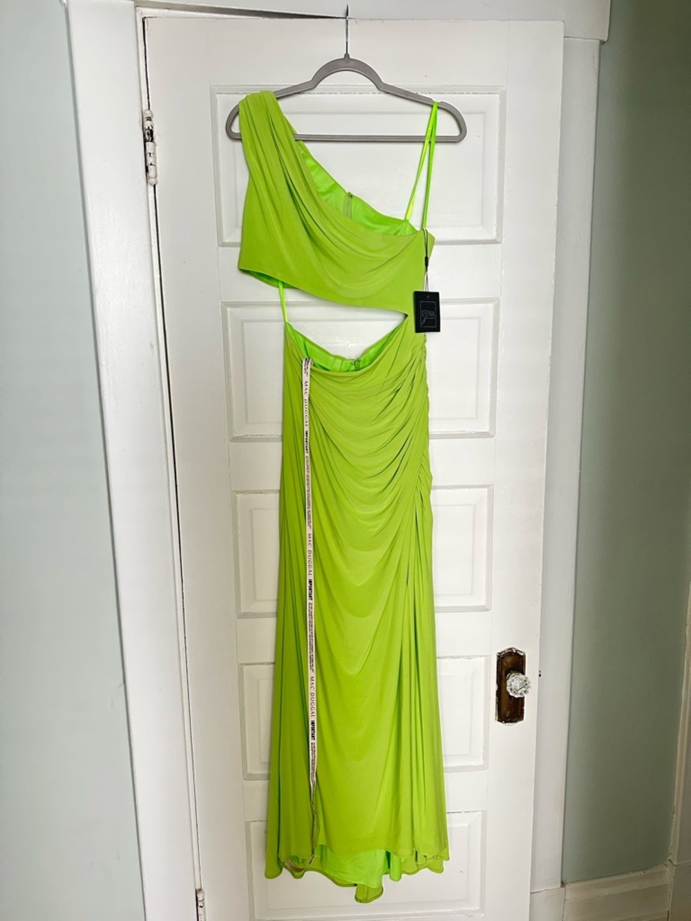 Mac Duggal Cut Out One Shoulder Ruched Back Gown - Picture 5 of 7